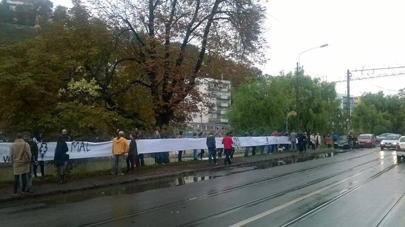 PROTEST. Lanţul de apărare a Someşului GALERIE FOTO