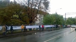 PROTEST. Lanţul de apărare a Someşului GALERIE FOTO