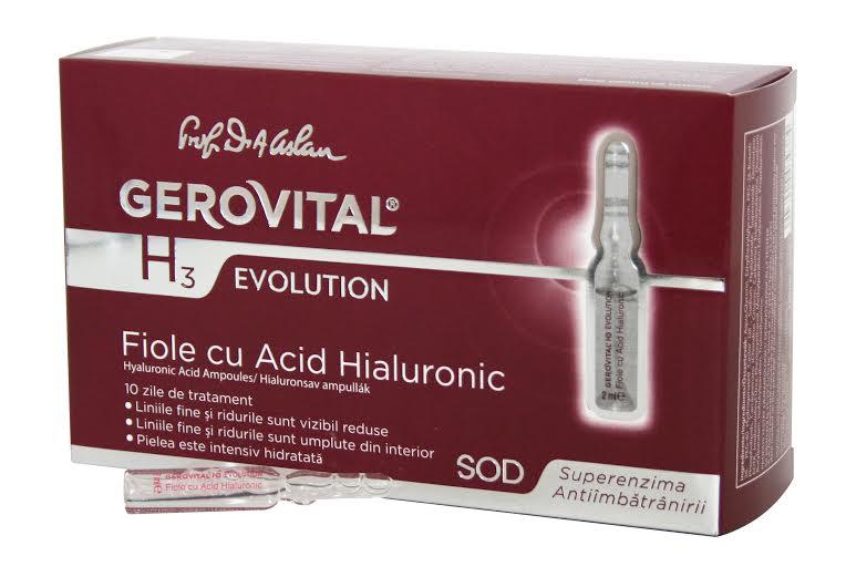 Fiolele cu Acid Hialuronic Gerovital H3 Evolution, numărul 1 în România (P)
