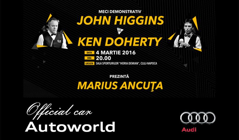 Autoworld susține Betfair România Snooker Days. John Higgins și Ken Doherty se vor deplasa cu cele mai noi modele Audi - A4 si Q7 (P)