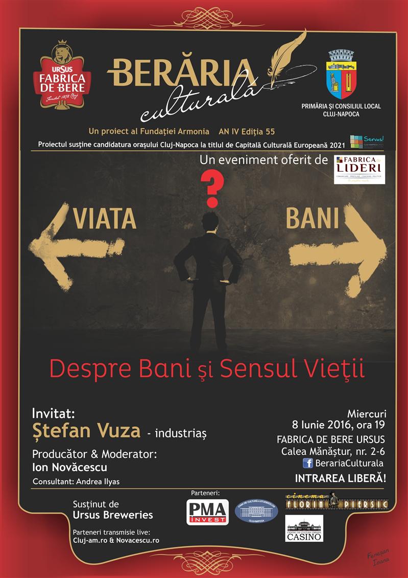 Cel mai bogat clujean vorbește despre bani și sensul vieții, la Berăria Culturală