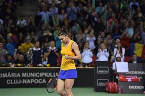 Simona Halep, în tribunele meciului România-Spania de Cupă Davis
