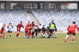 Meciul CSA Steaua - U Cluj, în prima etapă a SuperLigii CEC Bank la rugby