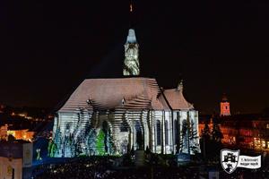 VIDEO Clujul, oraș de 700 de ani. Cum a fost la proiecția 3D de pe Biserica Sfântul Mihail