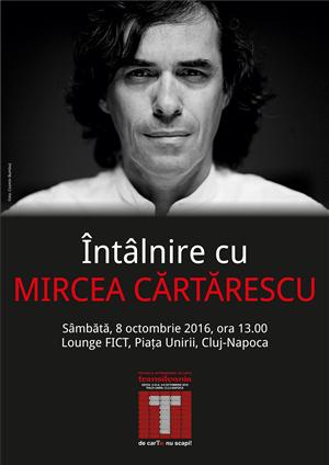 Scriitorul Mircea Cărtărescu vine la Festivalul de Carte din Cluj