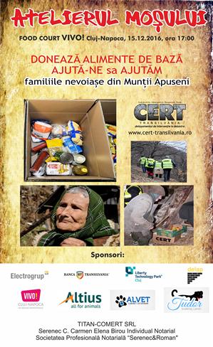 Campania Umanitară de Crăciun 2016 CERT Transilvania are loc la VIVO! Cluj-Napoca (P)