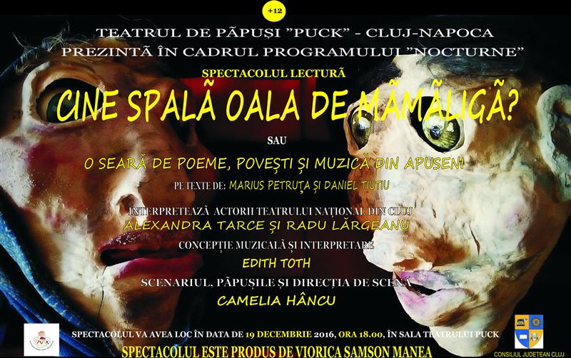O seară de iarnă cu poeme, povești și muzică din Apuseni, la Teatrul „Puck”
