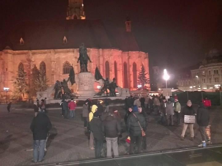 Clujul protestează. A 16-a zi consecutiv FOTO/VIDEO
