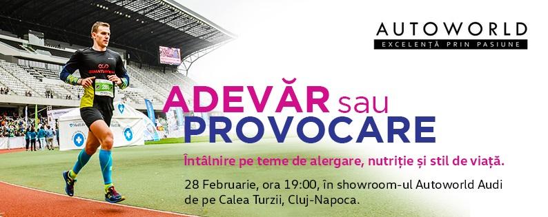 Adevăr sau provocare - Întâlnire pe teme de alergare, nutriţie şi stil de viaţă (P)