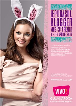 Iepuraşul Blogger vine cu premii la VIVO! Cluj-Napoca (P)