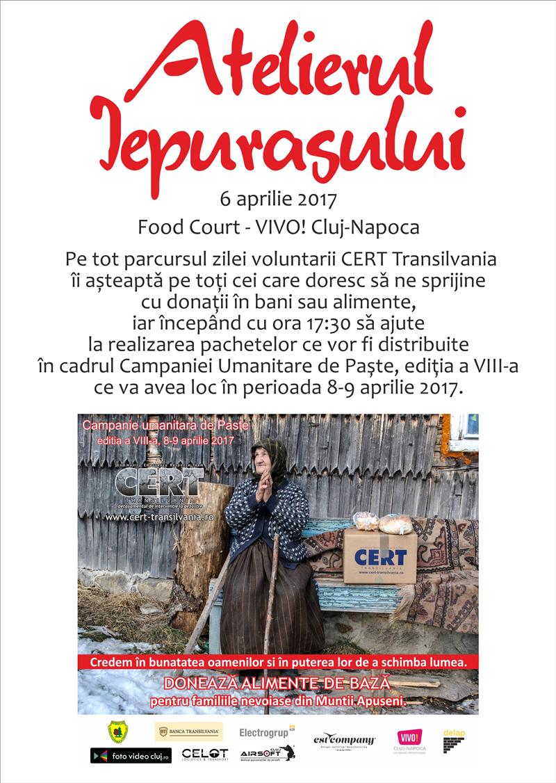 Campania Umanitară de Paşti 2017 CERT Transilvania la VIVO! Cluj-Napoca (P)