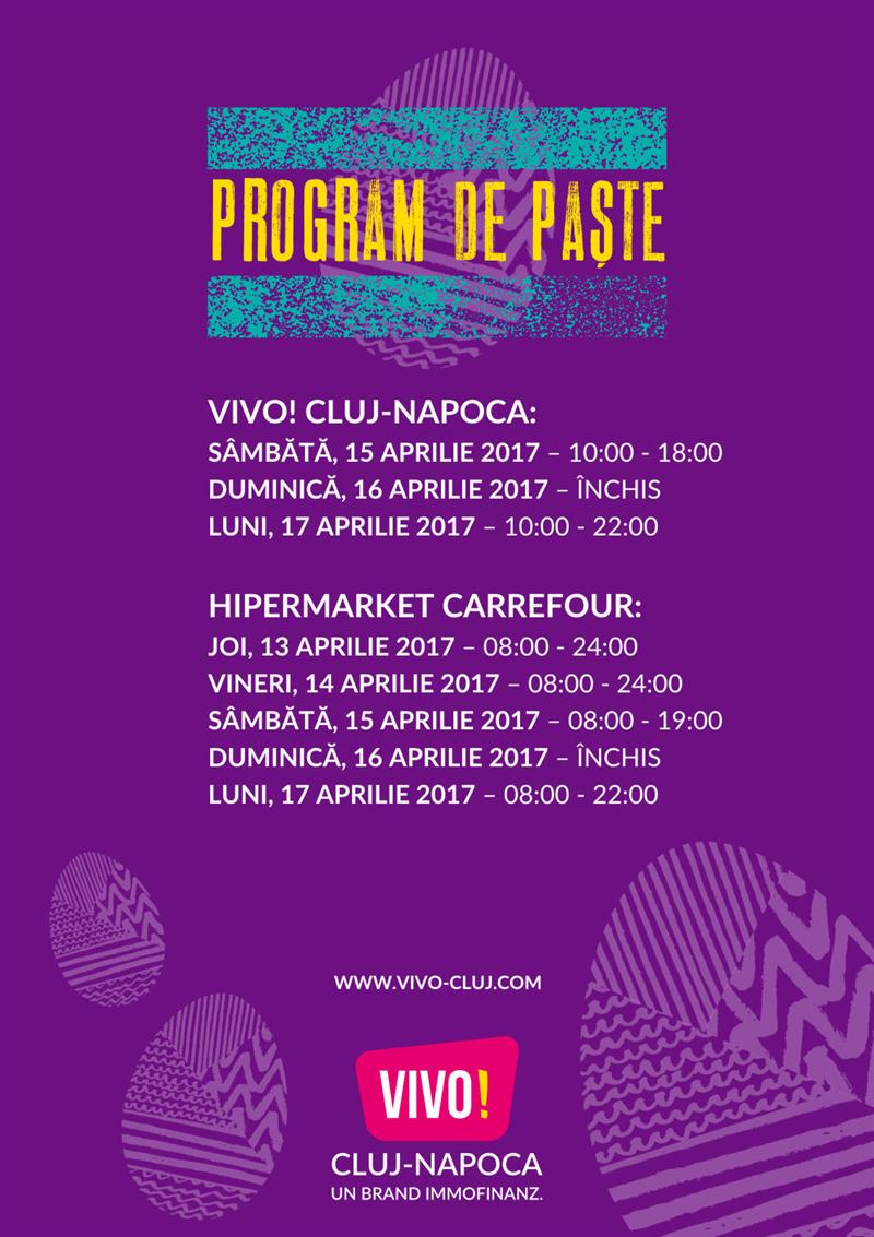 VIVO! Cluj-Napoca va fi deschis în a doua zi de Paște (P)