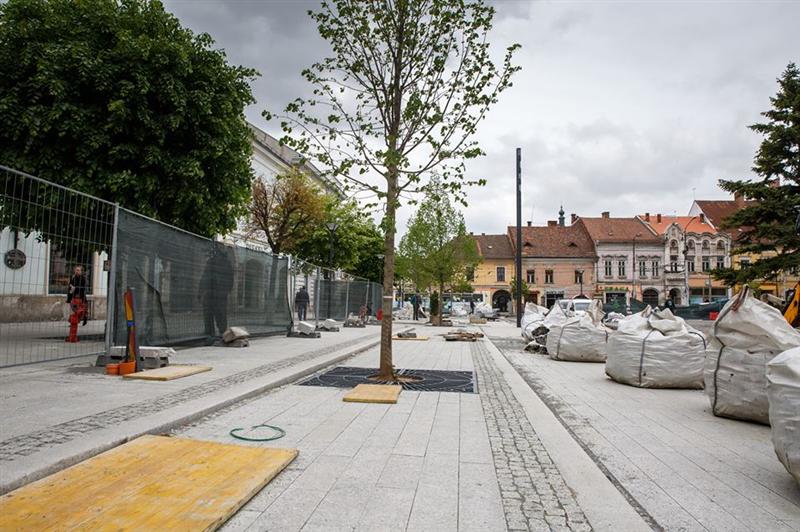 Şantierul din Unirii, gata în preajma Zilelor Clujului. Asigură edilul GALERIE FOTO