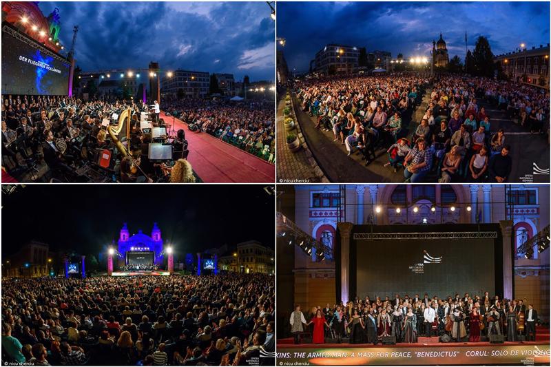 Opera, mai tare decât baschetul. Mii de oameni în Piaţa Avram Iancu