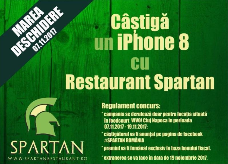 Specialităţile Spartan pot fi savurate în VIVO! Cluj-Napoca (P)