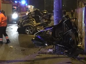 Tragedie auto la Clujana. Pasagerul BMW-ului a murit, organe aruncate pe caldarâm