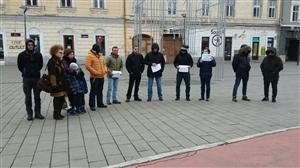 Protest mut, în centrul Clujului, cu mesajul 