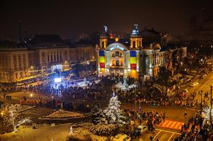 Mica Unire, marcată cu un foc de artificii impresionant la Cluj FOTO/VIDEO