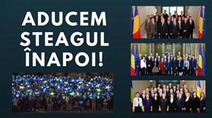 Steagul Uniunii Europene ajunge la Cluj şi va fi desfăşurat în faţa sediului PSD 