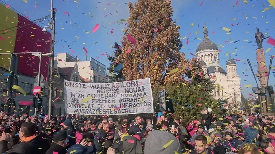 CENTENAR. 1 Decembrie cu proteste la Cluj: 
