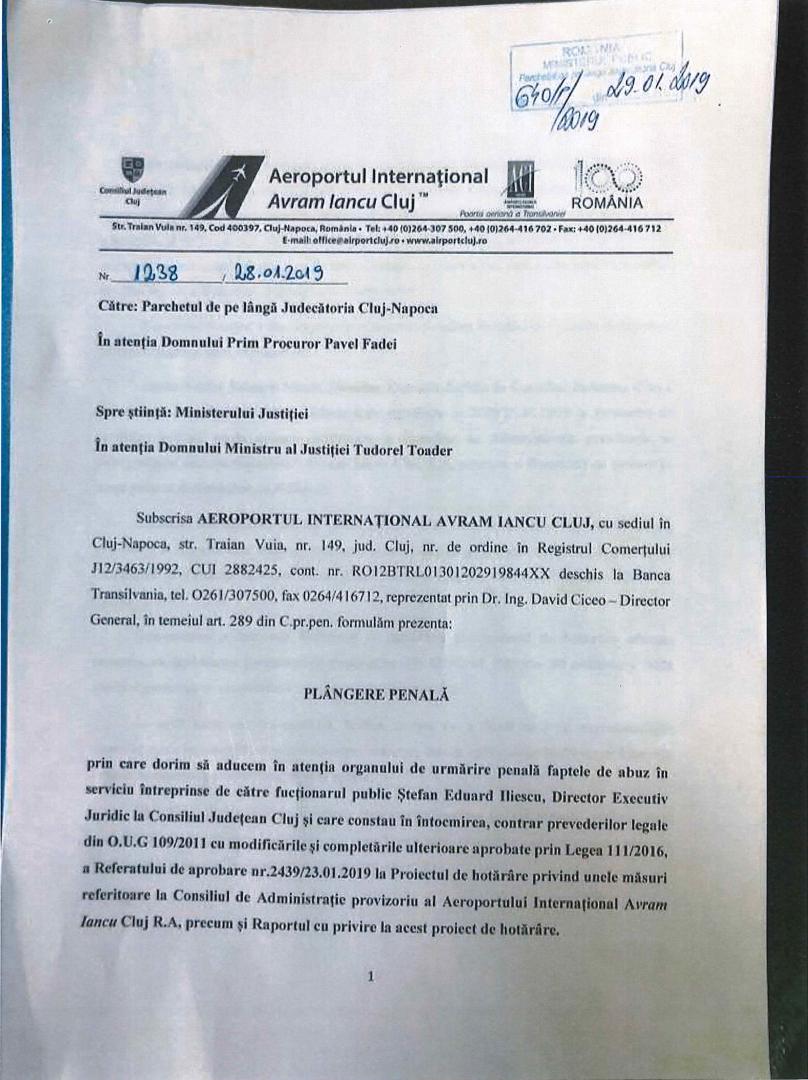 Plângere penală! Războiul Ciceo - Tişe continuă la parchet