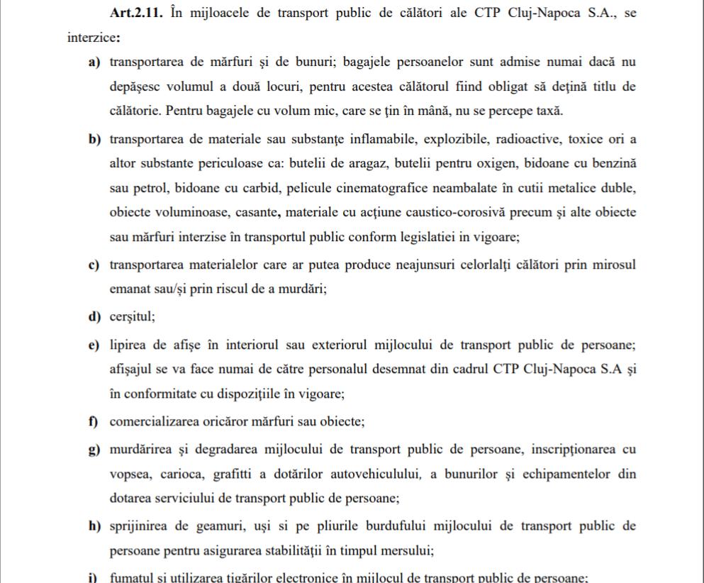 Amenzi de sute de lei pentru călătorii care miros urât, înjură sau fac gesturi obsene, în autobuzele din Cluj