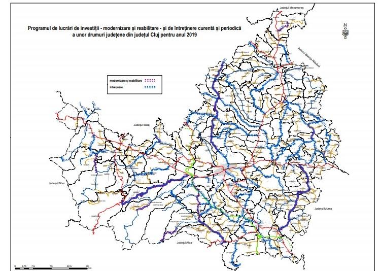 18.4 milioane euro pentru 47 de drumuri din Cluj. Alte 51 milioane euro pentru proiecte pe fonduri UE