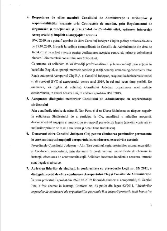Sindicatul Aeroportului Cluj declanșează conflict colectiv de muncă