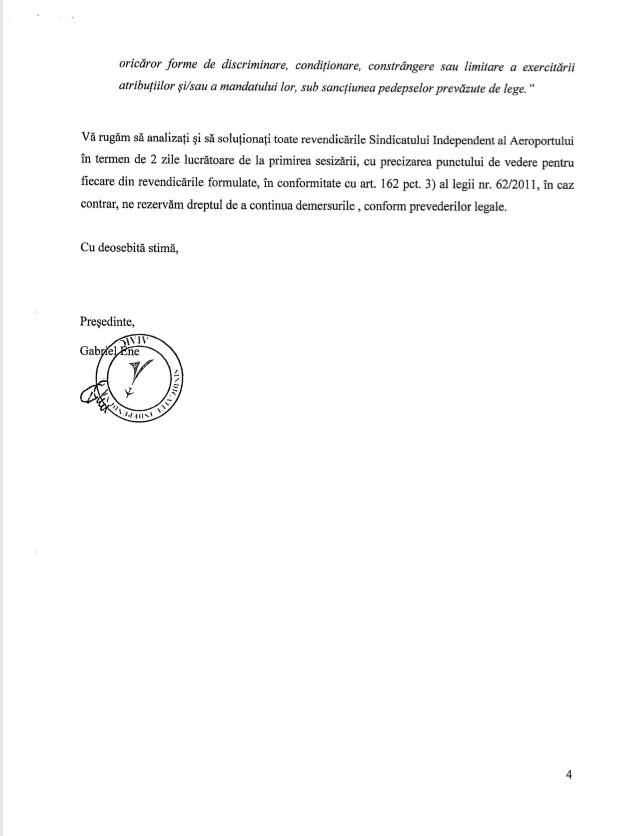 Sindicatul Aeroportului Cluj declanșează conflict colectiv de muncă