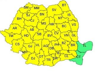 Noi atenționări de cod galben: ploi, vijelii și grindină / Prognoza pentru Cluj