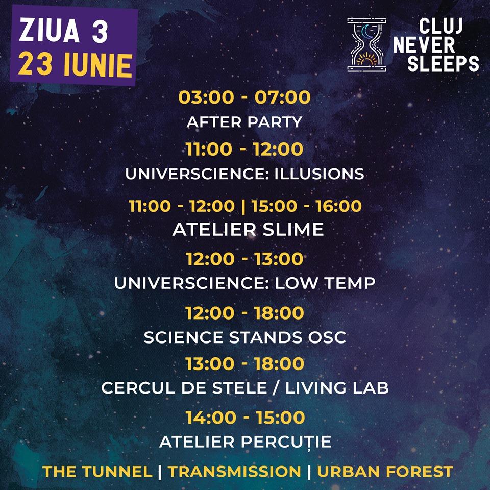 Cluj Never Sleeps continuă: picnic în Unirii, silent party  sau expoziţia absolvenţilor UAD