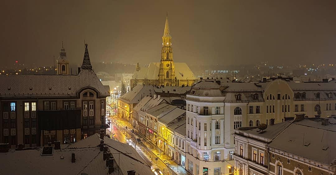 Peisaje de poveste la Cluj, după prima ninsoare. Top 10 fotografii din oraş