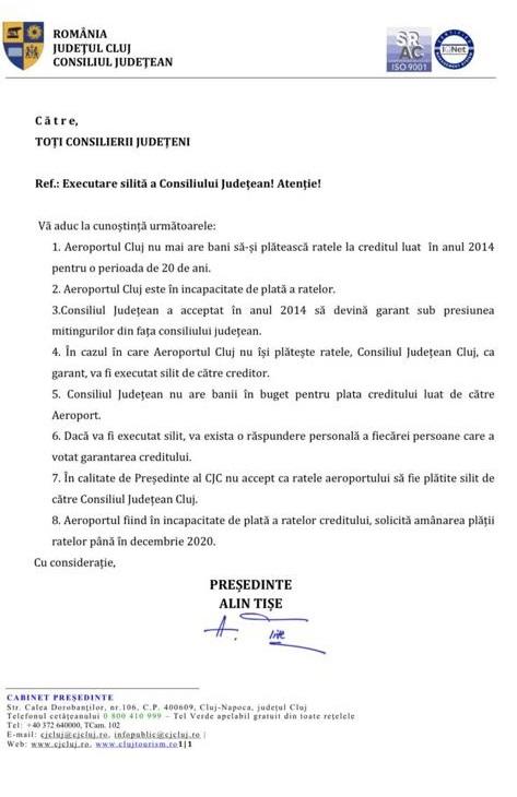 Scandal Ciceo - Tişe pe tema plătii unui credit de 45 mil. lei. Aeroportul vrea amânarea plătii, CJ se teme să fie executat silit