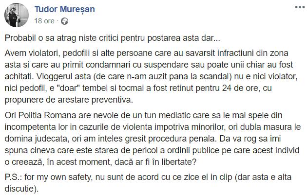 "Exemplu" pentru tinerii din Cluj?! Prefectul stundenţilor UBB, revoltat că vloggerul instigator la viol a fost reţinut