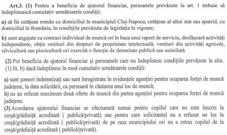 Primăria Cluj dă bani pentru plata bonelor. Cum poţi încasa 710 lei lunar