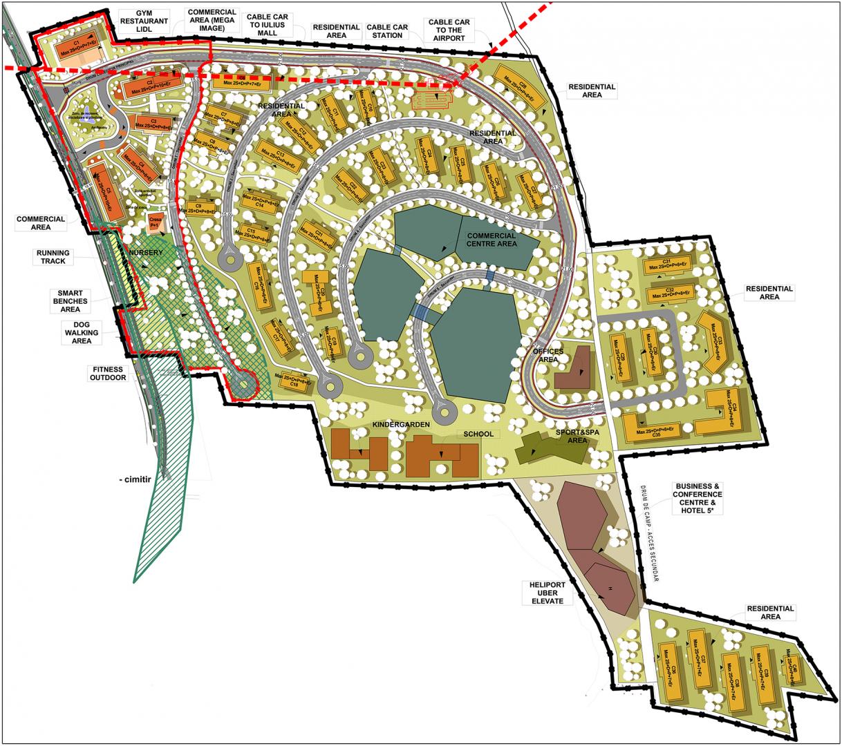 Megaproiect imobiliar la Cluj: 10.000 de apartamente, un nou mall, heliport și telegondolă până la aeroport
