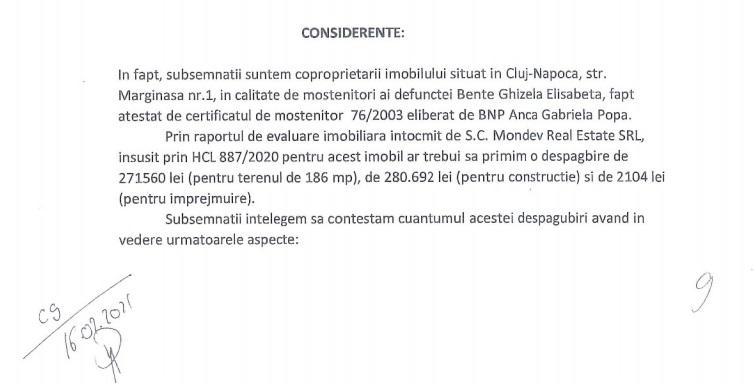 Primul obstacol pentru lărgirea străzilor ce intră în Mănăştur. O familie este nemulţumită de despăgubirile oferite de municipalitate