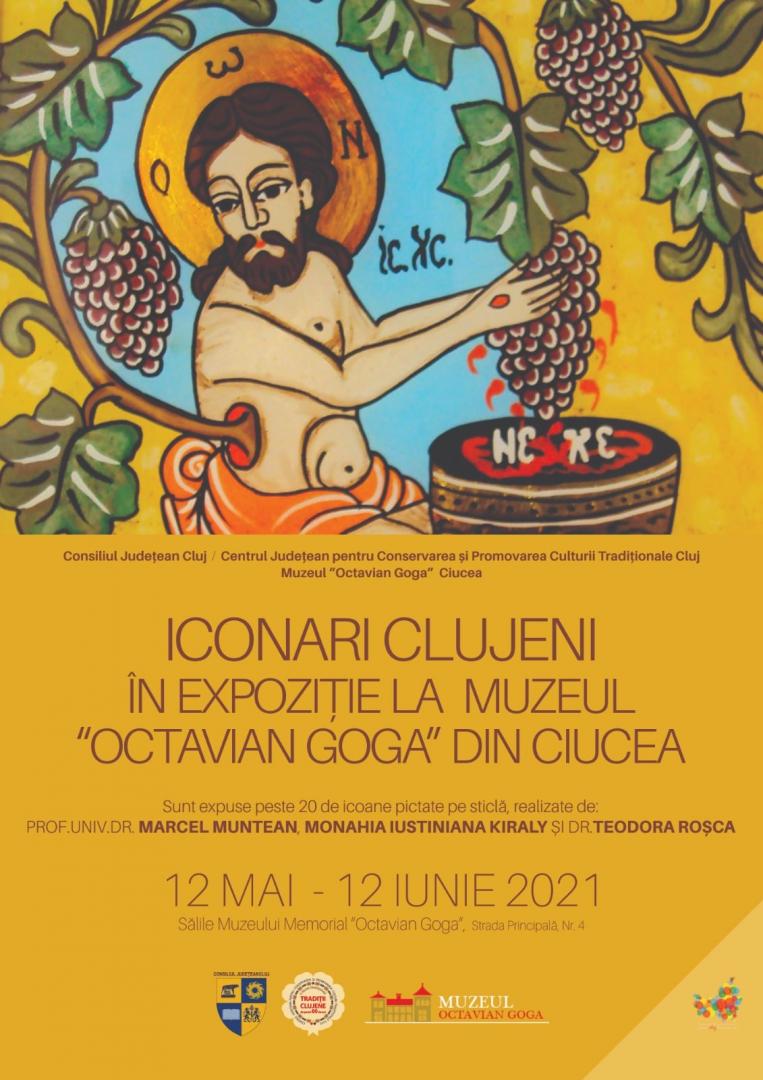 Expoziție de icoane pe sticlă, la Muzeul Memorial „Octavian Goga” din Ciucea