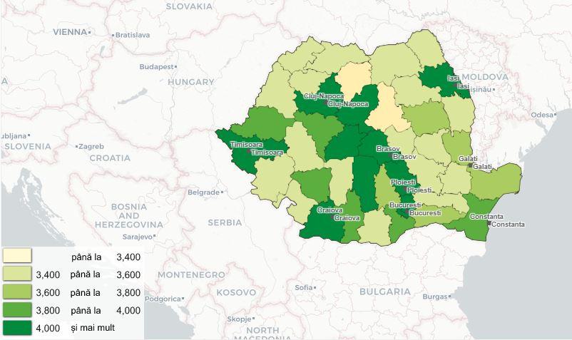 Cele "patru Românii". Diferenţe enorme între venituri în judeţele ţării. Unde se situează Clujul