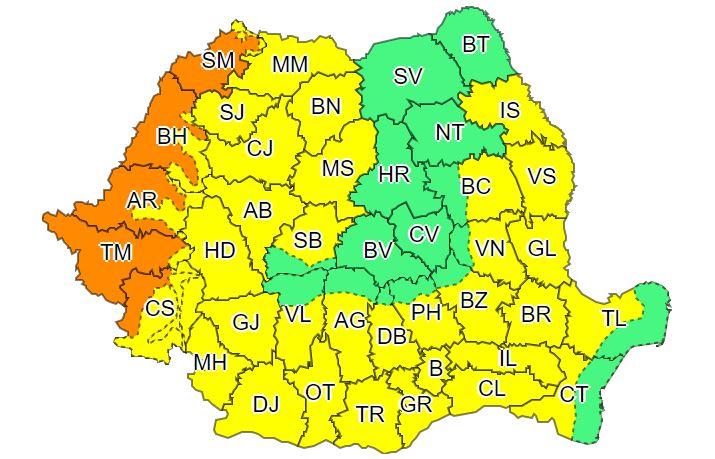 Valul de căldură persistă! O nouă avertizare COD GALBEN pentru Cluj
