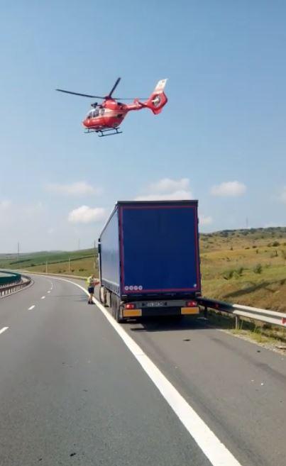 Accident MORTAL pe autostrada A10 Aiud – Turda. S-a solicitat elicopterul SMURD
