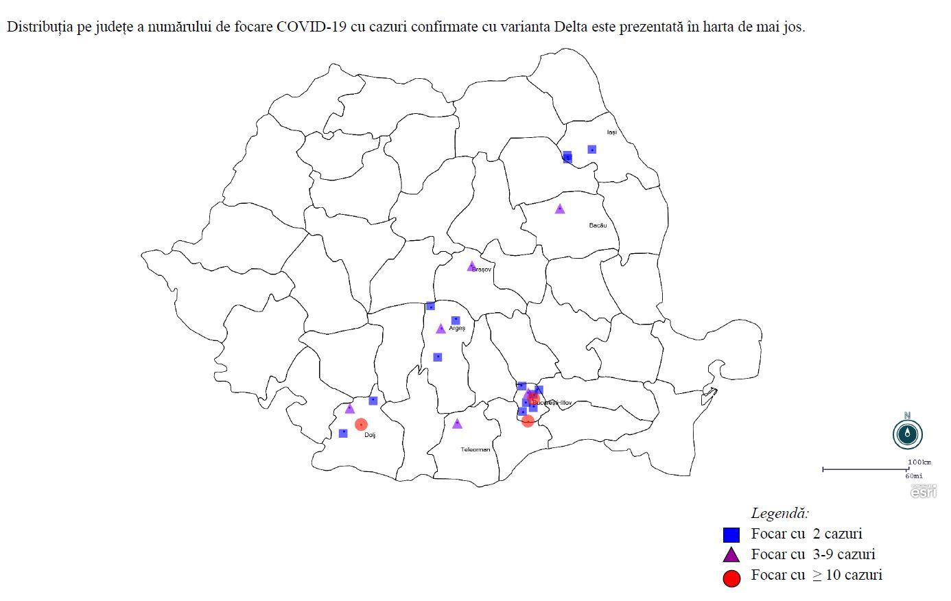 Noi cazuri de infectare cu tulpina Delta în România. Zonele în care au fost depistate