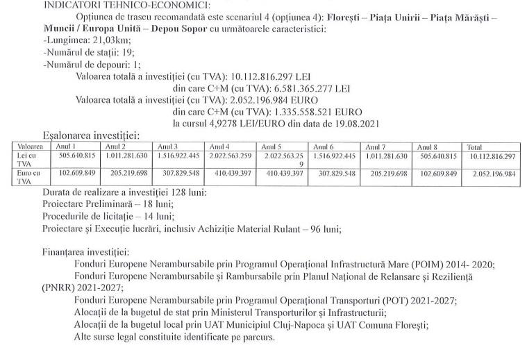 Studiul de fezabilitate pentru METROU intră în Consiliu Local