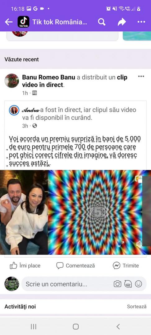 Probleme pentru Andra Măruţă pe Facebook. A ajuns la poliție