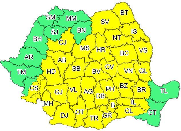 Nu scăpăm de vremea rea! O nouă avertizare de furtuni la Cluj