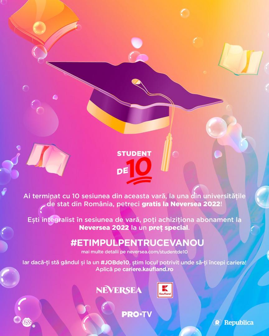 GRATIS la NEVERSEA pentru studenții de 10! Surpriză și pentru integraliști