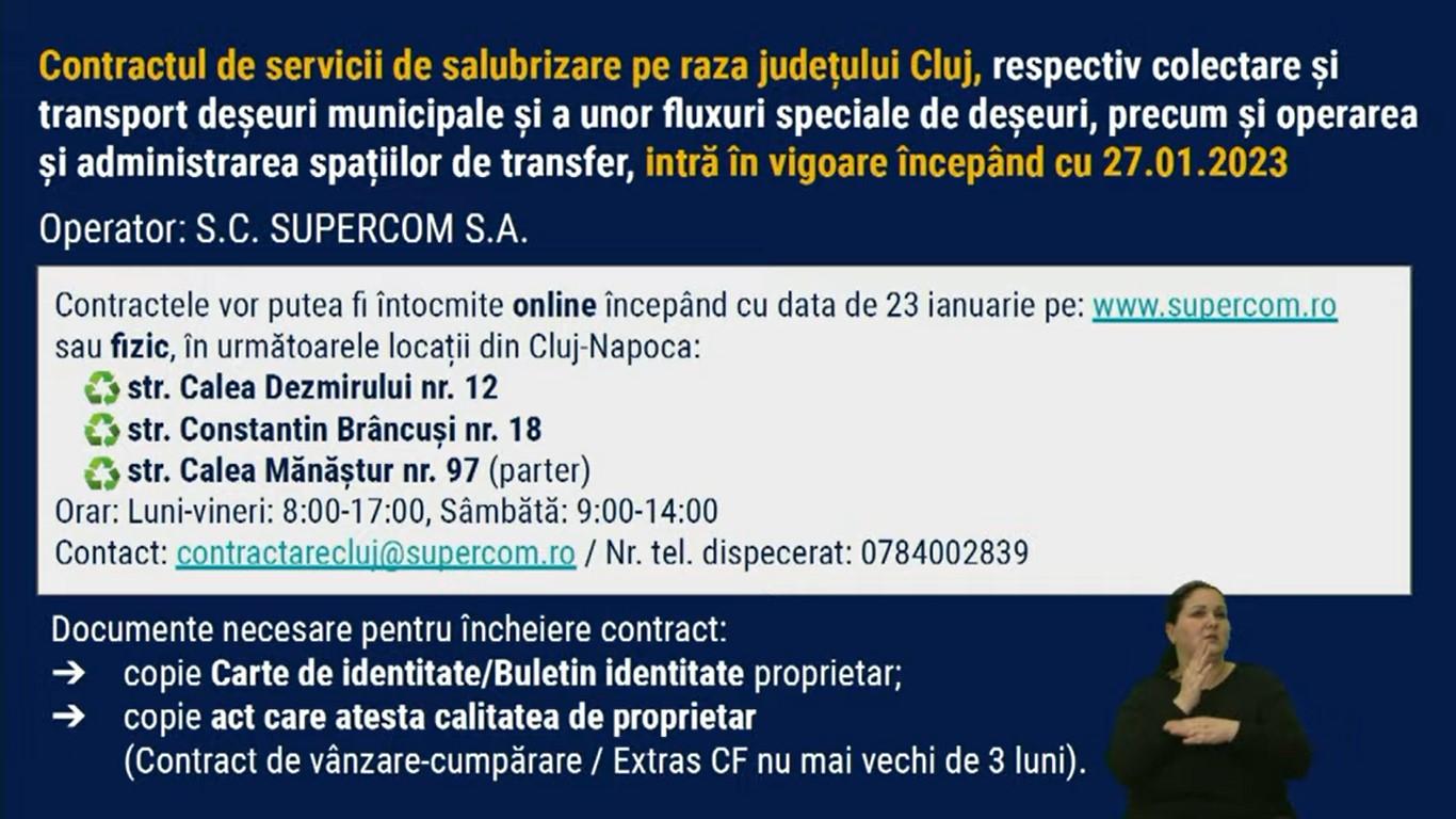 Clujenii trebuie să facă noi CONTRACTE pentru SALUBRITATE! Boc: "Amenzile sunt draconice" / Plata la kg, de la final de ianuarie