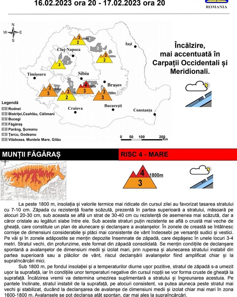 Atenție, pericol de avalanșe și avertizări de viscol la munte! 90 apeluri la Salvamont în ultima zi, inclusiv de la Cluj/ O persoană a murit