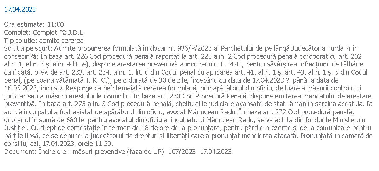 Cluj: Bărbat arestat preventiv pentru tâlhărie în prima zi de Paște. A încercat să fure zeci de mii de lei