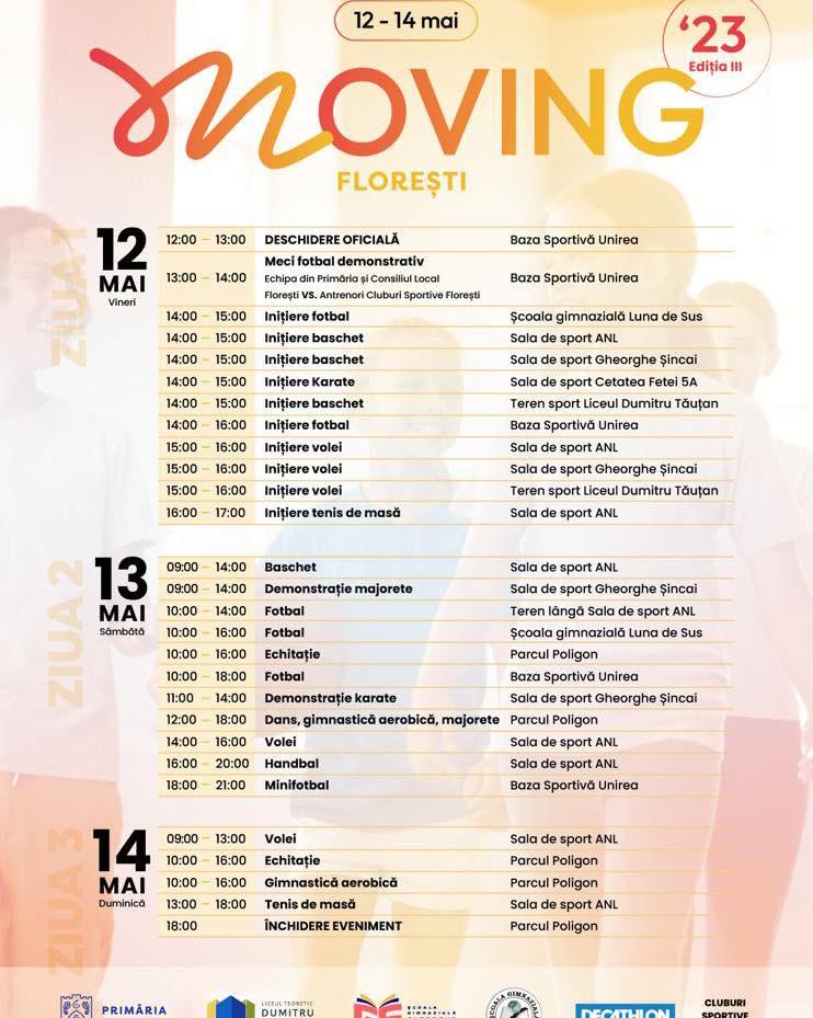 „Moving Florești” ajunge la ediția a treia! Primarul Pivariu îi invită la sport pe locuitorii comunei
